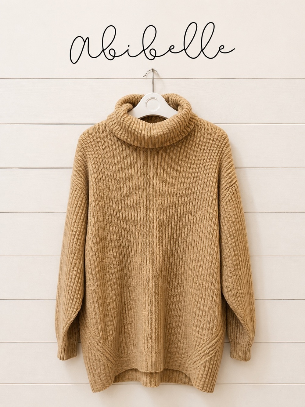 ABIBELLE – Camel Knit Tunic size XXL